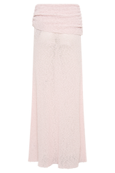 Petra Ruched Knit Maxi Skirt - Misty Rose